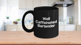 Bartending Mug Black Coffee Cup Funny Gift for Bartender Best Bar Maid Mate - £17.38 GBP+