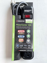 Monster MP ME 400 122434-00 PowerCenter 400 4-Outlet Surge Protector - Black - £14.75 GBP