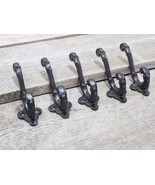 5 BLACK COAT HOOKS IRON ANTIQUE LOOK HAT HOOK SMALL BATHROOM HARDWARE KE... - $330.01 MXN