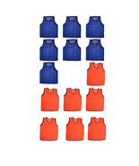 Scrimmage Team Training Pinnies Vests Blue Orange 3XL Soccer Football Ba... - £33.03 GBP
