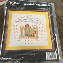 Charmin Counted Cross Stitch Kit Grandmothers Work 12&quot; x 12&quot; Janlynn 198... - £9.09 GBP