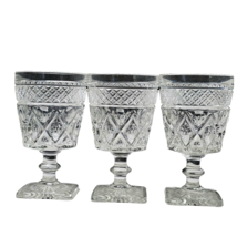 Vintage Imperial Glass 3 Clear Cape Cod Wafer Stem 8 ounce Water Goblets 5.25x3&quot; - £23.52 GBP