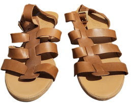 Franco Sarto Women&#39;s Deena Brown T-Strap Gladiator Wedge Sandals, Size 10M - £16.51 GBP