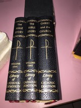 Library of Catholic Devotion 1960 Boxed Set of 3 Books Gold Covers Gilt ... - £68.06 GBP