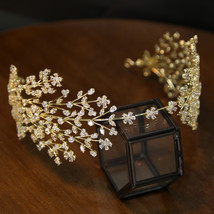New Tiara Bridal Crown Headdress Crystal Headband 3A Zirconia Elegant Woman Head - £62.88 GBP