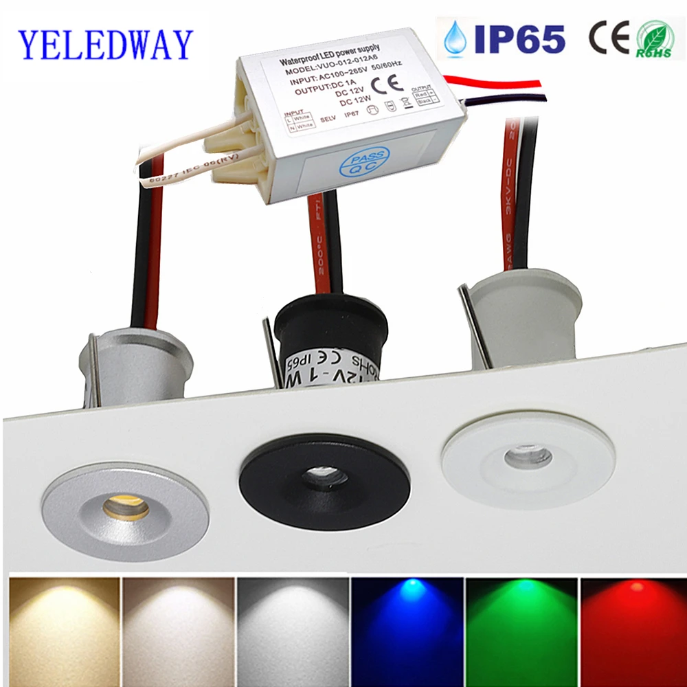 9 pcs Mini LED Ceiling Light 12V Downlights With Transformer IP65 15MM S... - $261.90