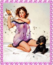 8821.Decoration 18x24 Poster.Home room interior art print.Pillow fight dog Pinup - £22.14 GBP