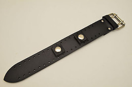  Wide Leather Watch Band STRAP Buckle Punk Rock Skaters Cuff 18mm   - £18.05 GBP