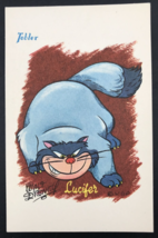 Vintage 1950s Walt Disney Tobler Chocolates Lucifer Postcard Cinderella ... - $21.34