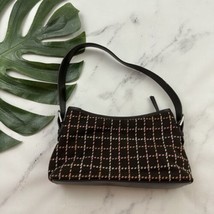 Ann Taylor Loft Vintage Y2k Shoulder Bag Purse Brown Pink Plaid Faux Leather - £19.54 GBP