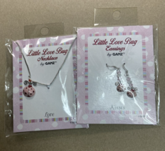 Ganz Little Love Bug Pink Ladybug Necklace 20 in w matching Earrings New... - $10.84
