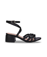 Chaussure noire talon végane femme Pointure 10 slingback bout ouvert App... - $126.11