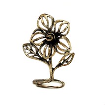 Vintage Sterling Signed 800 Periwinkle Flower Stem Stand-Alone Figure Miniature - £31.61 GBP