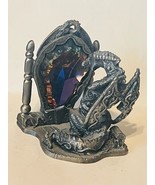 Pewter dragon figurine magic wizard Reflections rawcliffe SIGNED Mark Lo... - £116.46 GBP