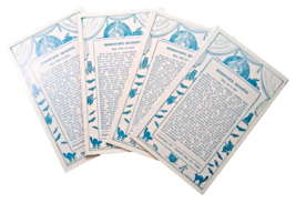 4 Exhibit Horoscope Readings Fortune Teller Cards Bats Cat Witch Owl May... - $21.15