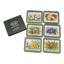 Jason Cork Back Drink Coaster Box Set 6 Native Bouquet New Zealand Rectangular - £11.97 GBP