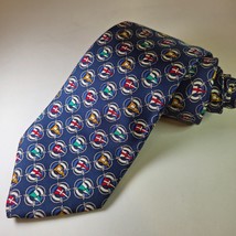 JSA Bank Nautical Flags Blue Tie Executive Collection Silk USA - $355.66 MXN