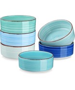 vancasso Bonita 6pc Blue Bowl Set, 25oz Stoneware, Microwave/DW Safe, 6”... - $700.57 MXN