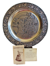 Collectible 1983 Wilton Armetale 11” Pewter Christmas Plate + Original Box - £7.46 GBP