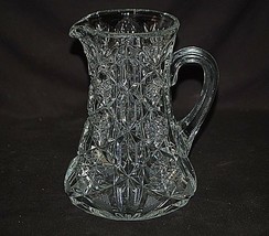 Old Vintage Toltec by McKee Press Cut Glass Lemonade Pitcher Tec Pattern - £57.43 GBP