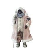 African American Santa Claus Christmas Pink 34in figure IN PEOPLES CART - $129.63 CAD