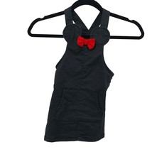 H&amp;M Disney Minnie Mouse 2T Dress Overalls Disney Red Bow - $14.03