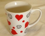 Valentine&#39;s Red Hearts Coffee Mug Hot Chocolate Cup - £10.25 GBP