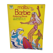 Vintage 1973 Whitman Mattel Malibu Barbie Doll Coloring Book New Old Stock - £29.68 GBP