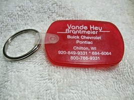 Vintage Vande Hey Brantmeier BUICK-CHEVROLET-PONTIAC Soft Key Fob-GTO-Te... - $9.95