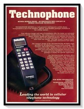 Technophone Mobile Phone Print Ad Vintage 1989 Tech Magazine Advertisement - $180.80 MXN