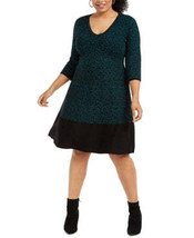 Taylor Animal-Print Sweater Dress, Size 1X - $31.68