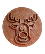 Reindeer Face Christmas Cookie Stamp Embosser Made In USA PR5555 - $5.43 CAD