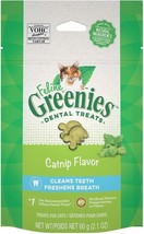 Greenies Feline Natural Dental Treats Catnip Flavor Freshens Cleans Teet... - £6.32 GBP