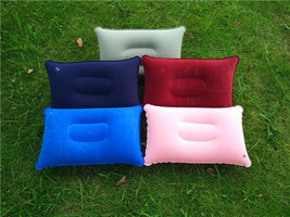 Wholesale Outdoor Pvc Pillows Travel Camping Thick Flocking Rectangular Inflatab - £8.92 GBP