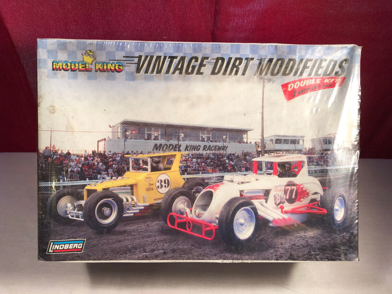 Vintage Dirt Modifieds Double Model Kit Lindberg - $34.99