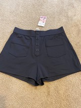 Halara High Waisted Button Pull-On Black Shorts Size M NWT - £16.00 GBP
