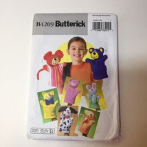 Butterick 4209 Hand Puppets Bear Cat Dog Monkey Mouse Bunny - £10.09 GBP