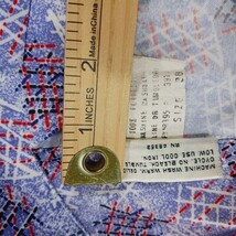 VTG Gilda Of California Women's Purple 1/4 Button Geometric Print Blouse Size 38 image 7