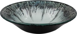 Blue, Black, And Silver Credere Artsy Glass Vessel Bath Sink From, G19012). - £236.01 GBP