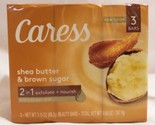 3 Pack Caress Shea Butter &amp; Brown Sugar 2 in 1 Exfoliate &amp; Nourish Bar S... - $19.95