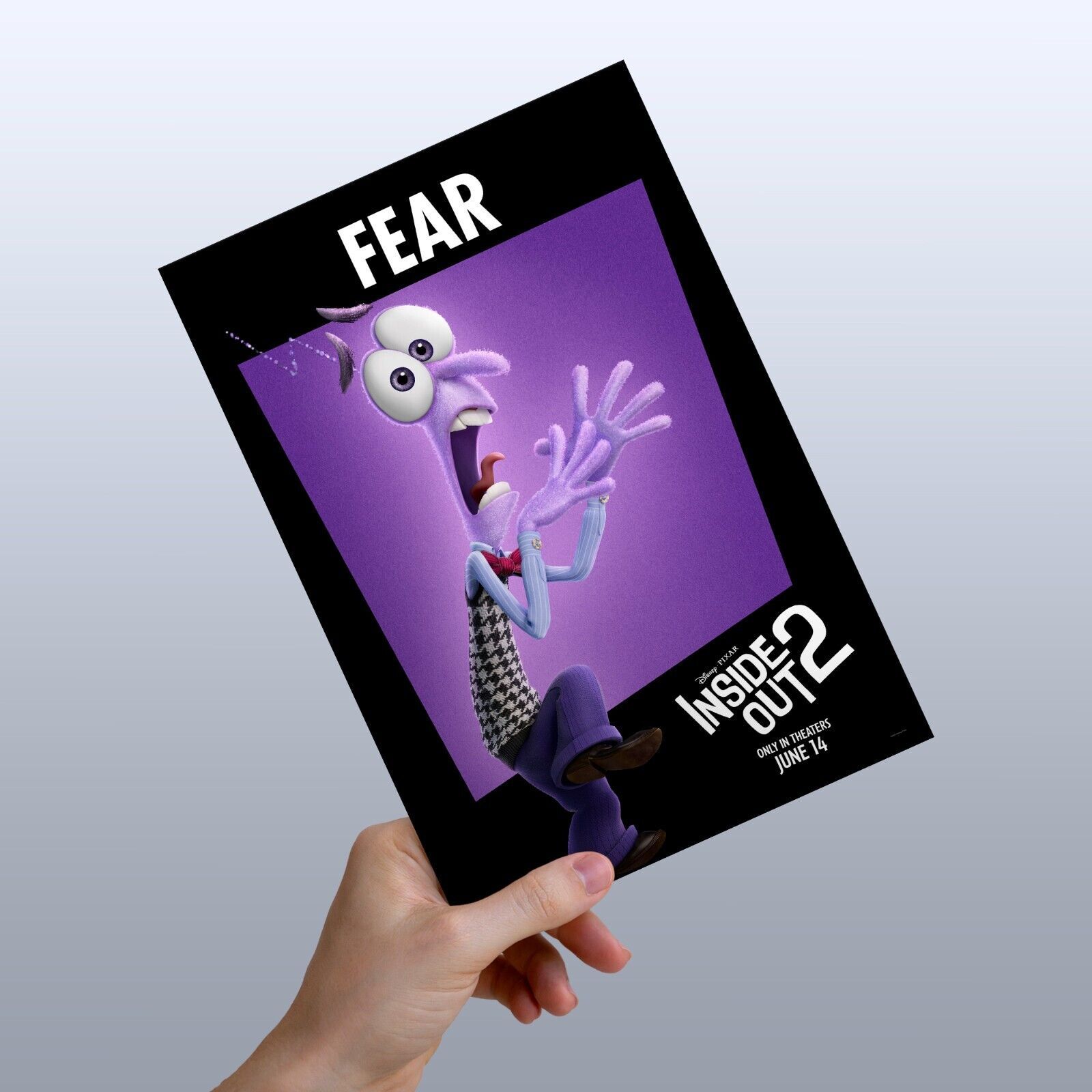 Fear INSIDE OUT 2 movie poster - 2024 Film Wall Art Room Decor Gift for Kid