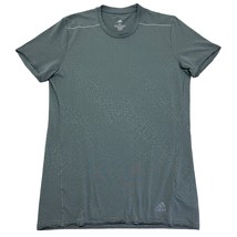 Adidas Mens Medium Shirt CHAOS Short Sleeve Climalite Run Reflective Textured - £13.36 GBP