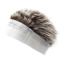 Saisifen White Mesh Headband Beanie Hat with Light Brown Hair - £12.18 GBP