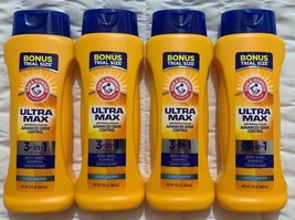 4x Arm &amp; Hammer Ultra Max 3-in-1 Body Wash Shampoo Conditioner Cool Water 12 oz - £15.71 GBP