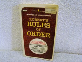 Vintage 1975 Robert&#39;s Rules of Order The First and Only Edition Paperback Book - £5.54 GBP