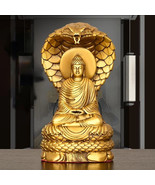 Pure Copper Shakyamuni Home Buddha Hall Crafts Copper Buddha Statue - $137.61