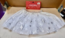 Girls Tutu Dress Silver Snow Flakes Season Of Joy Gertex One Size 45cm -... - $83.57 MXN