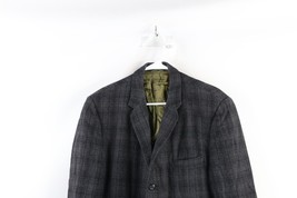 Vtg 40s 50s Rockabilly Mens 42R Wool Tweed 3 Button Suit Jacket Blazer Plaid USA - £70.04 GBP