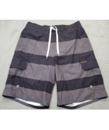 AIRWALK Swimwear Trunk Shorts Mens L Multi Liner Drawstring Waist Utilit... - $33.42 CAD
