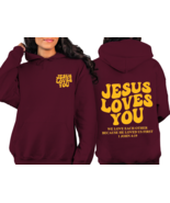 Jesus Loves You Hoodie, Christian Hoodie, Christian Sweatshirt, Jesus Ho... - $29.99